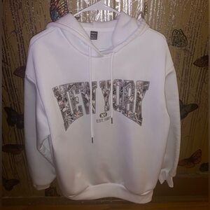 SHEIN White Cozy Hoodie
